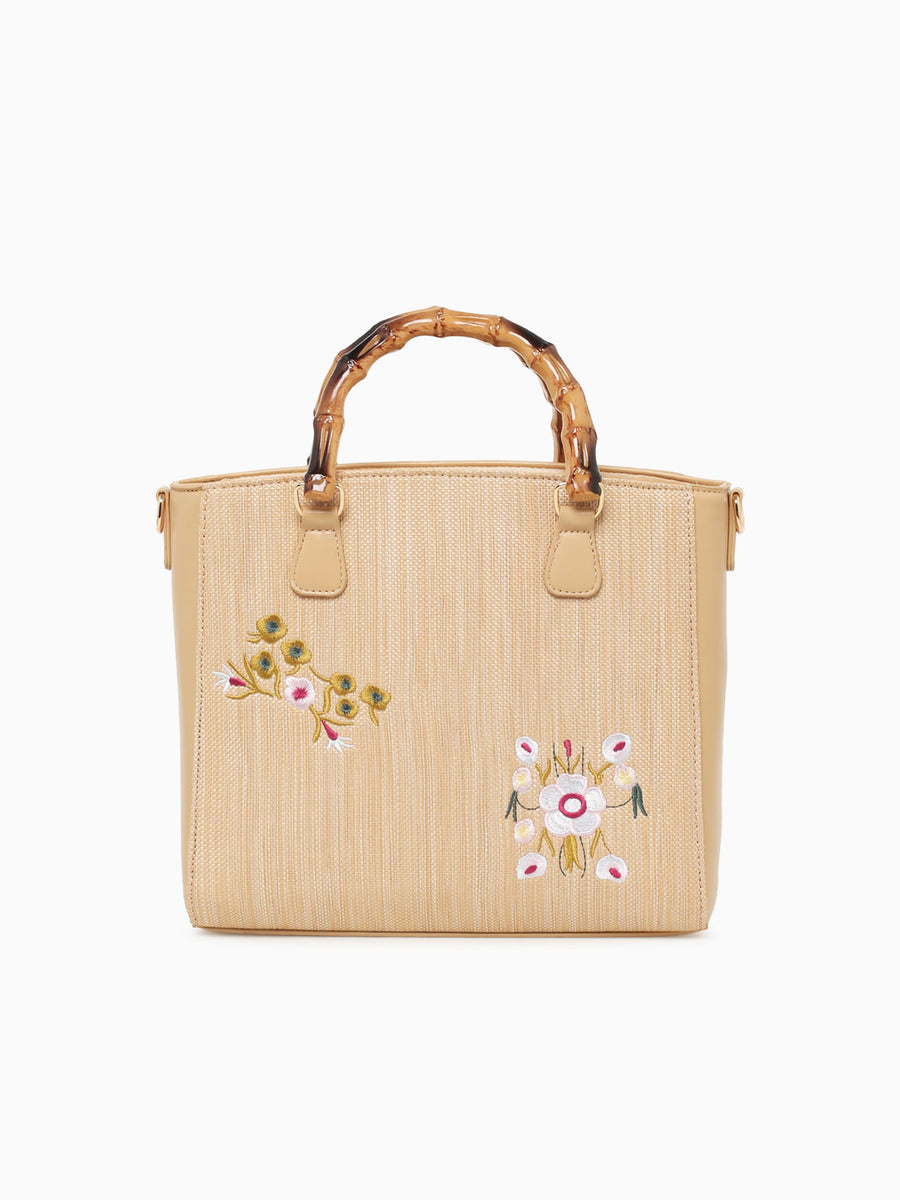 Flora Top Handle Beige Beige