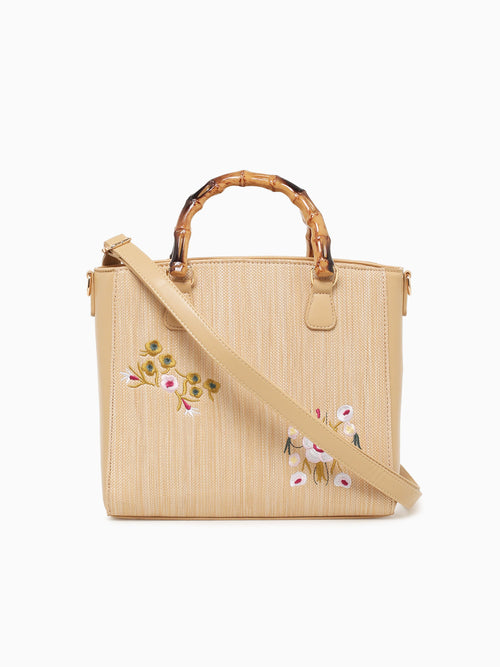 Flora Top Handle Beige Beige