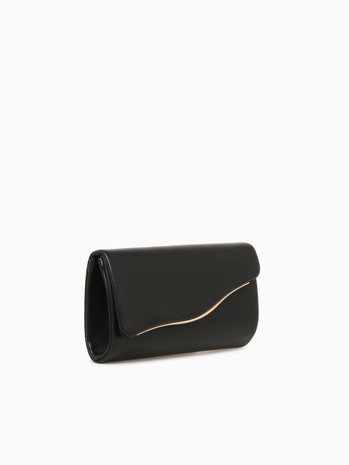 Wave Clutch Black Gold Black