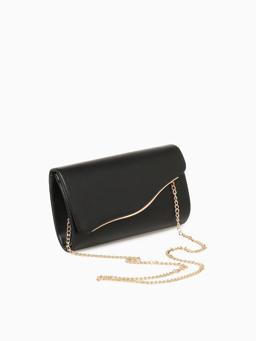 Wave Clutch Black Gold Black