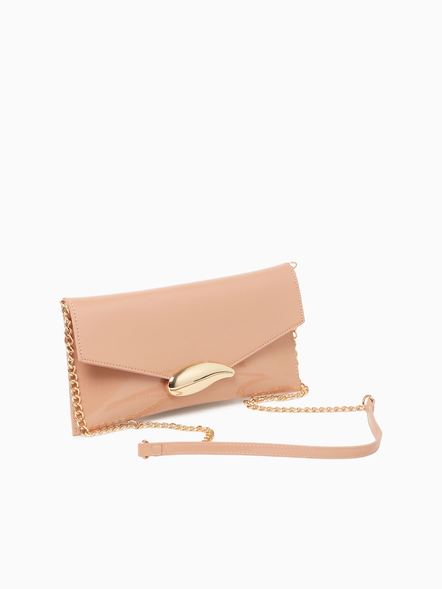 Victoria Clutch Nude Patent Beige