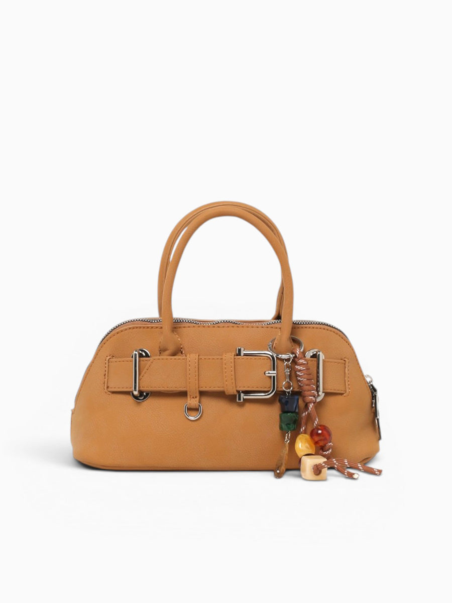 Belted Top Handle Amber Yellow Dark Yellow