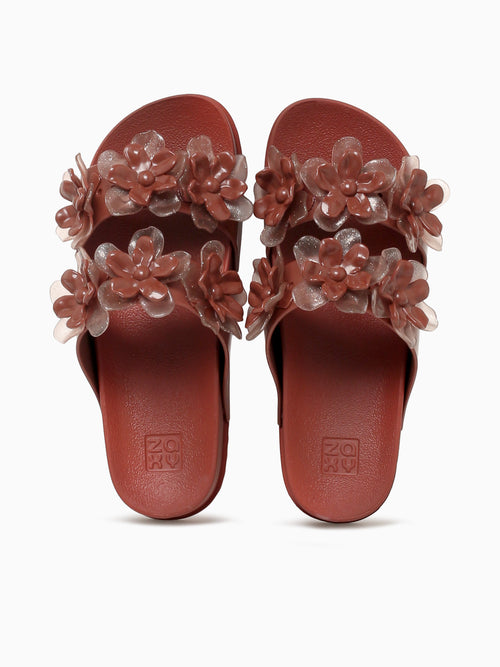 Partner Flower Ad Brown Glitter Jelly Brown / 5 / M