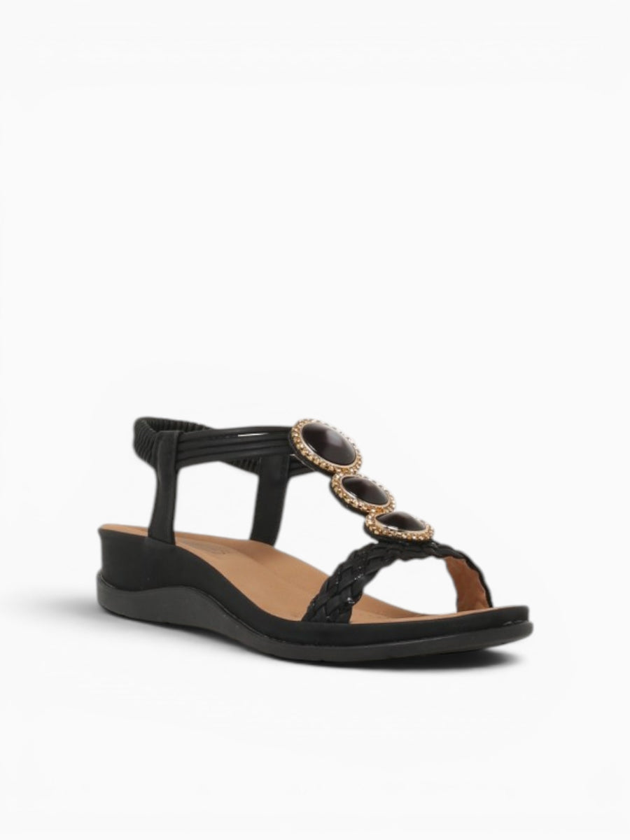 Pilar Black Smooth Black / 5 / M