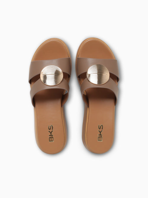 Romy Khaki Smooth Tan / 5 / M