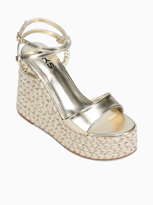Catie Gold Metallic Gold / 5 / M