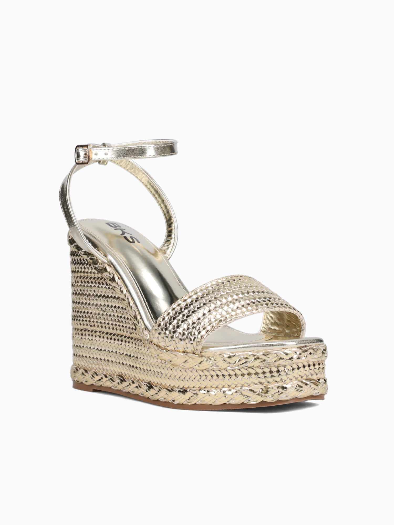 Katherine Gold Metallic Raffia Gold / 5 / M