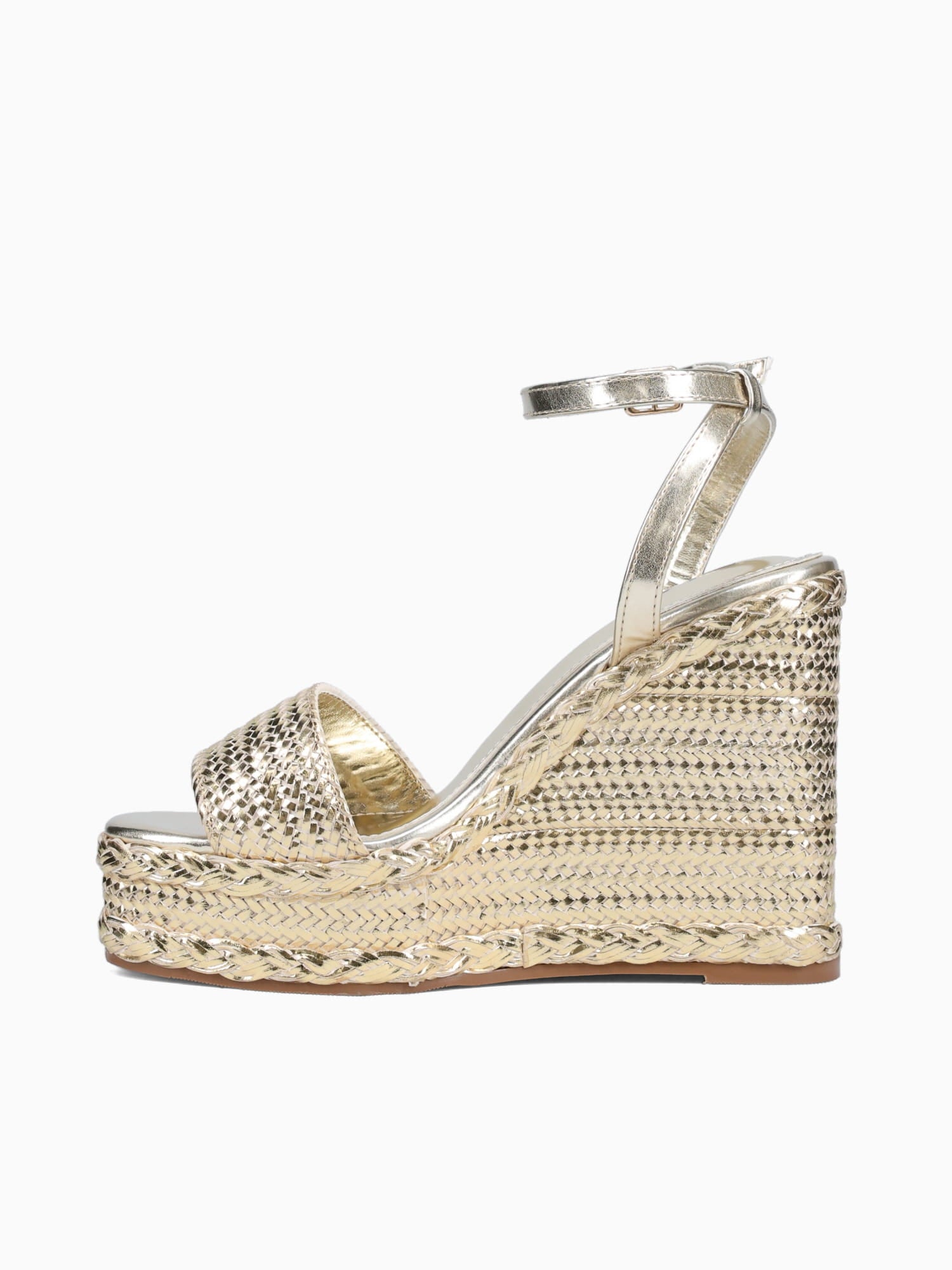 Katherine Gold Metallic Raffia Gold / 5 / M