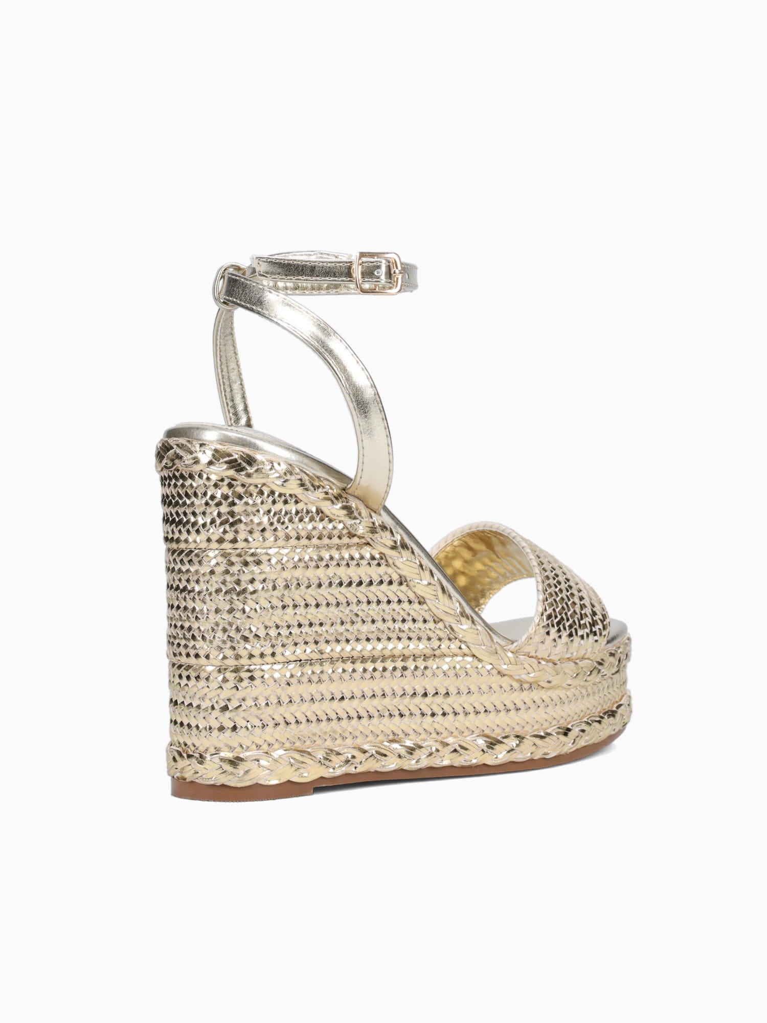 Katherine Gold Metallic Raffia Gold / 5 / M