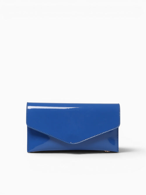 Riley Clutch Blue Pat Blue