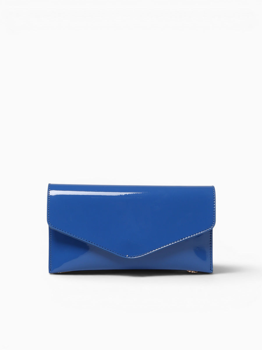 Riley Clutch Blue Pat Blue