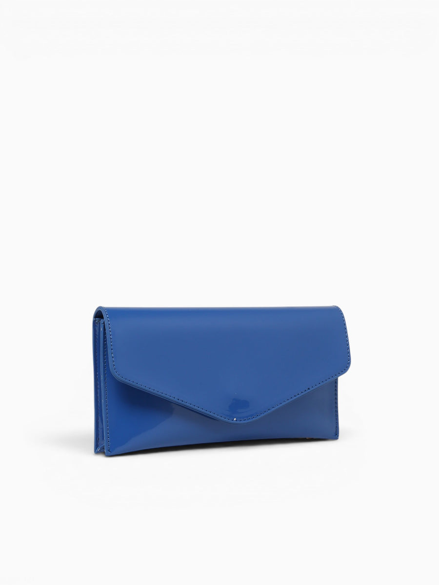 Riley Clutch Blue Pat Blue
