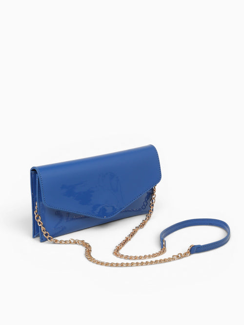 Riley Clutch Blue Pat Blue