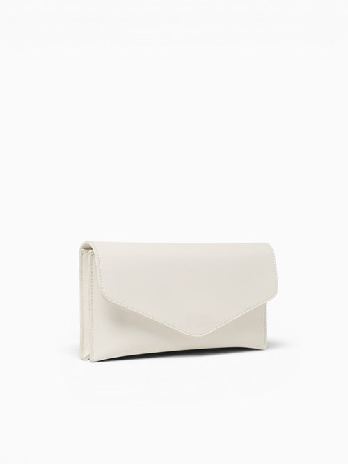 Riley Clutch White Pat White