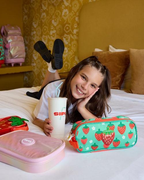 Strawberry Pencil Case Green
