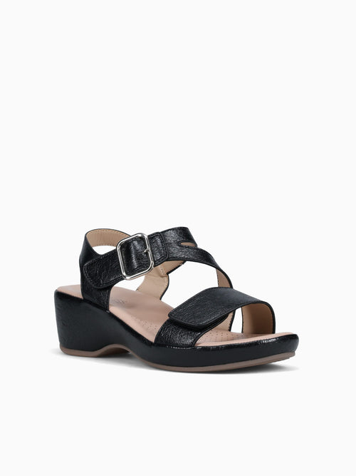 Milas Black Crinkle Black / 5 / M