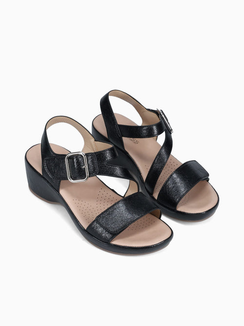 Milas Black Crinkle Black / 5 / M