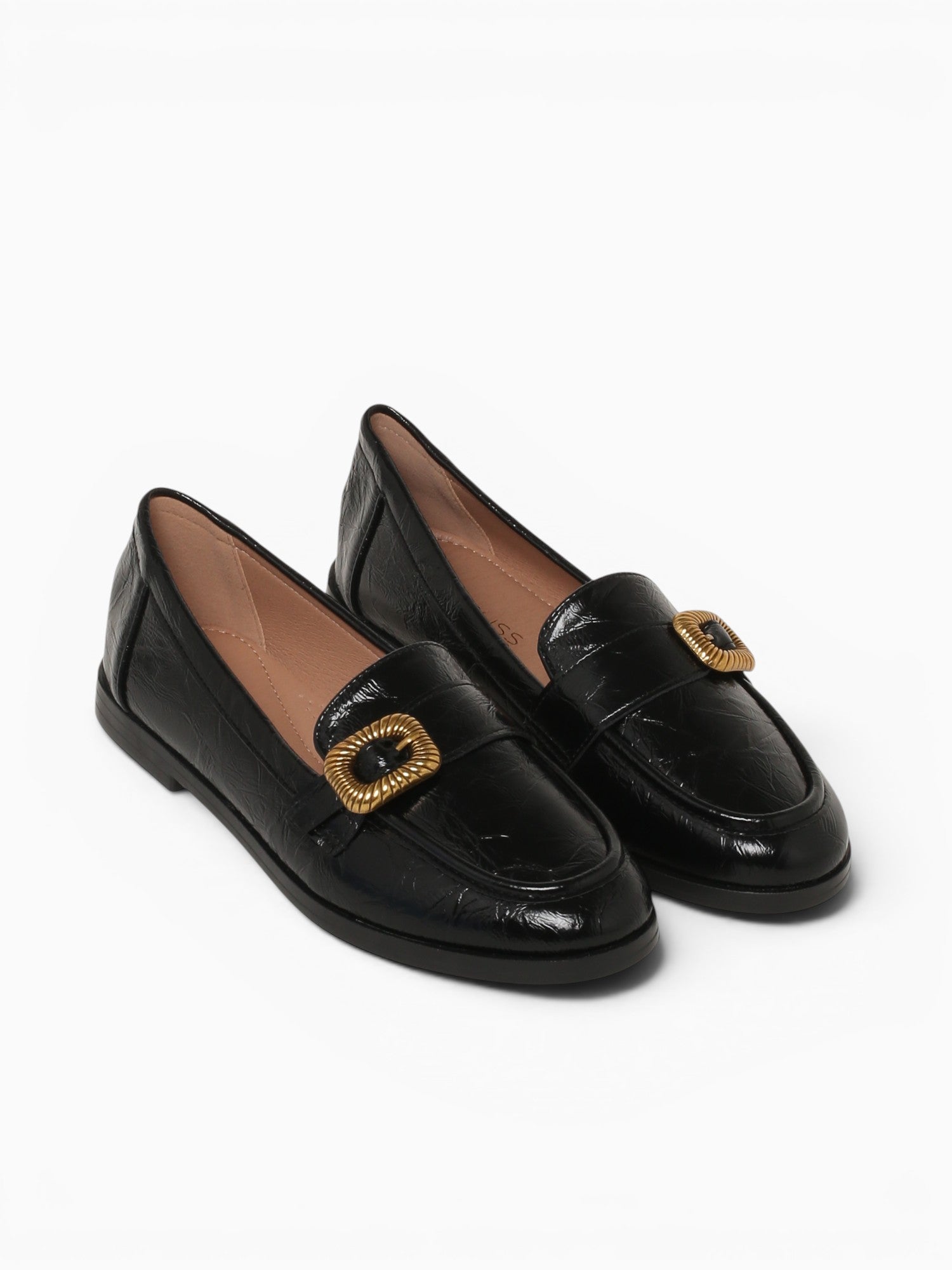 Gracie Black Patent Crinkle Black / 5 / M