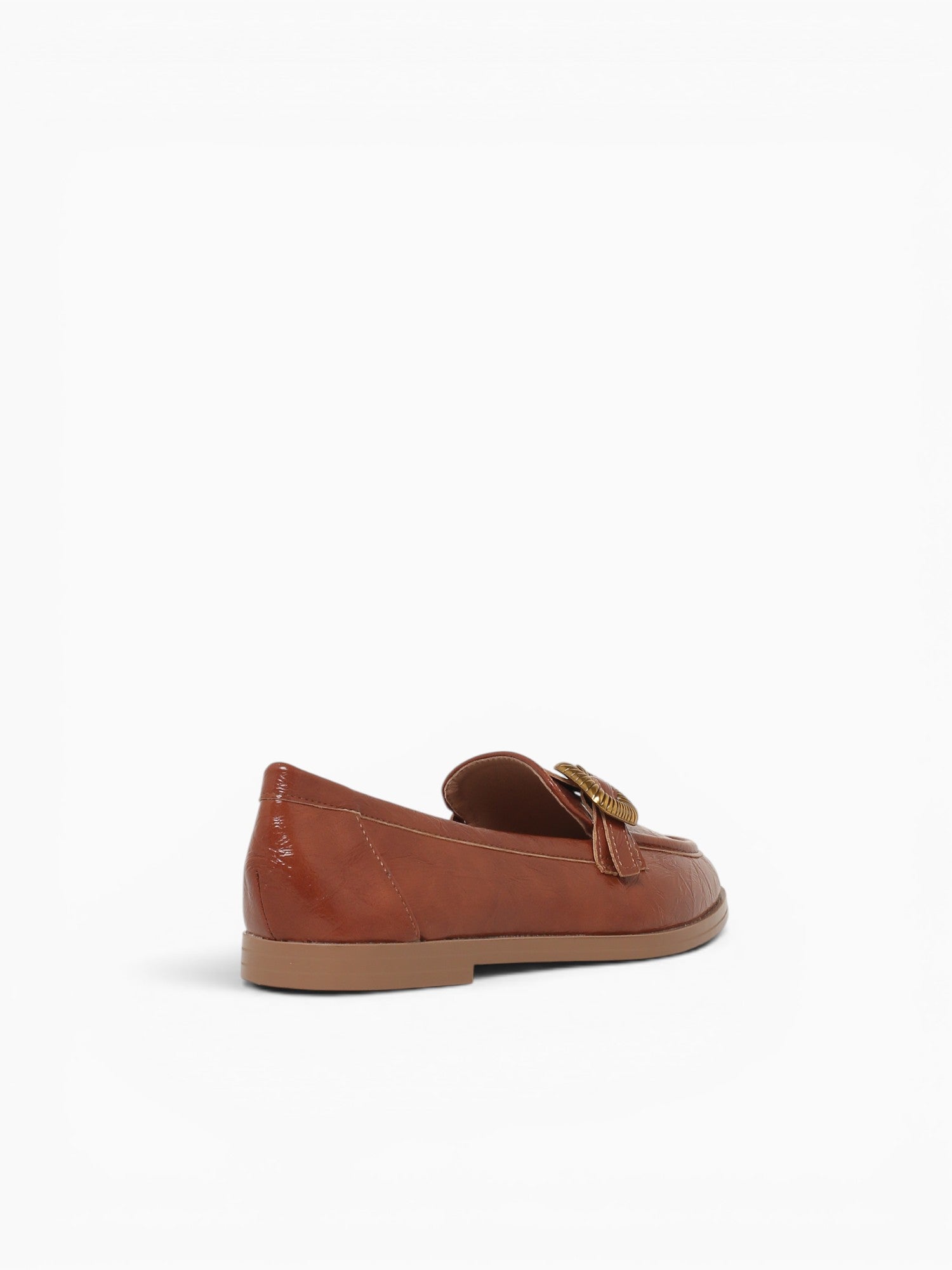 Gracie Camel Patent Crinkle Tan / 5 / M