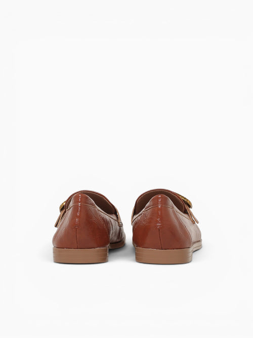 Gracie Camel Patent Crinkle Tan / 5 / M