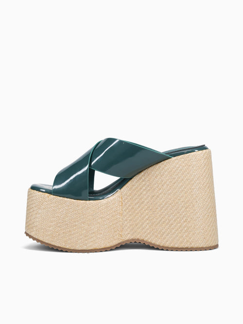 Daphne Teal Patent Blue / 5 / M
