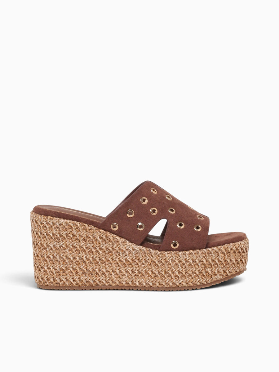 Amaya Dark Brown Textile Beige / 5 / M