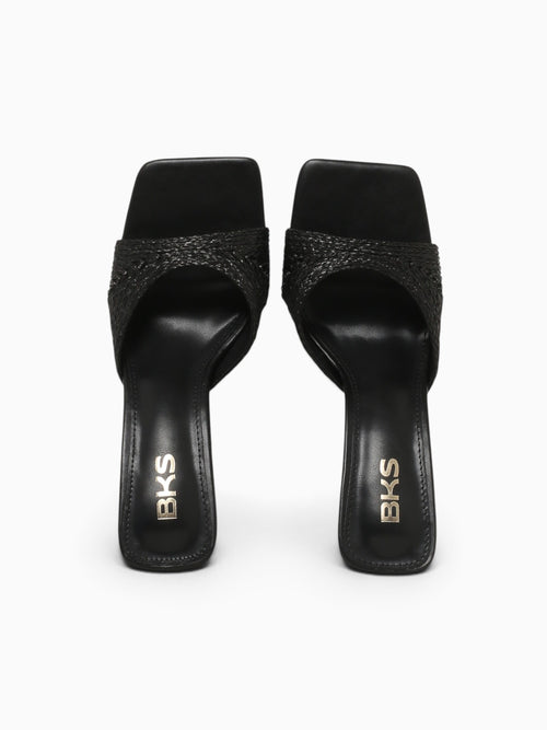Alma Black Raffia Black / 5 / M