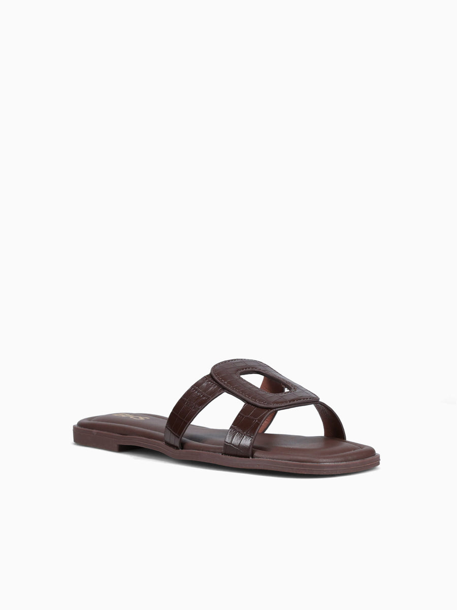 Imani Brown Croco Brown / 5 / M