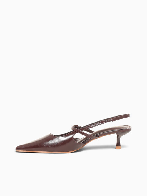 Mila Brown Patent Brown / 5 / M