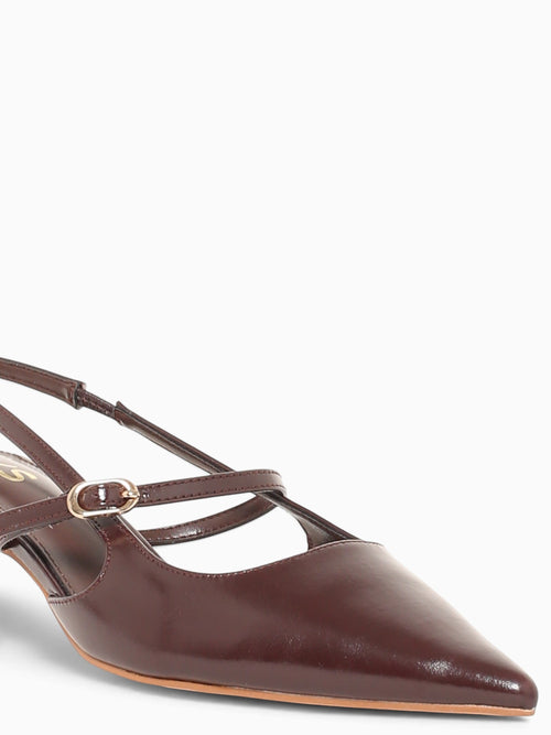 Mila Brown Patent Brown / 5 / M