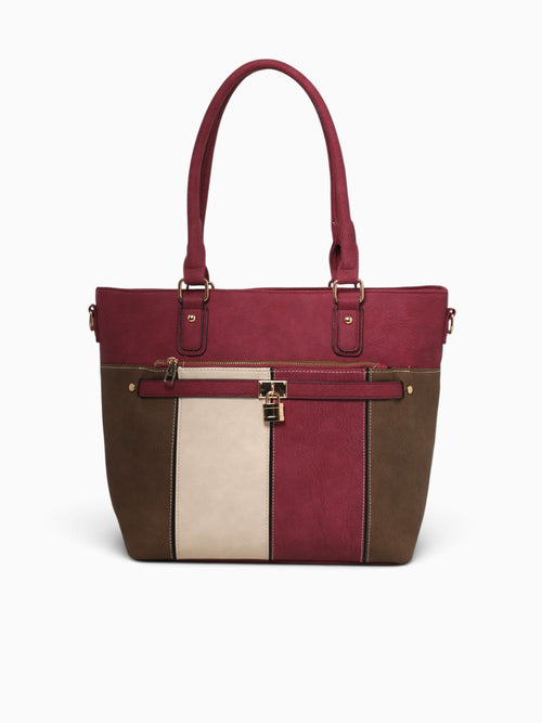 Francesca Tote Wine Multi Red Multi