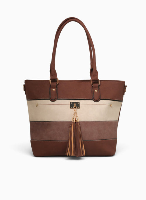 Isabella Tote Brown Multi Brown Multi
