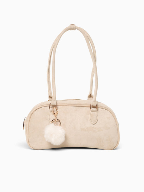Bowler Shoulder Bag Beige Beige