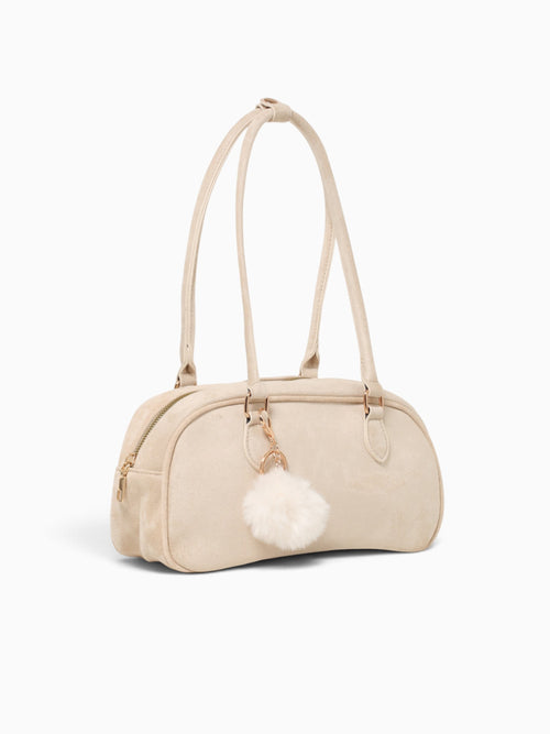 Bowler Shoulder Bag Beige Beige