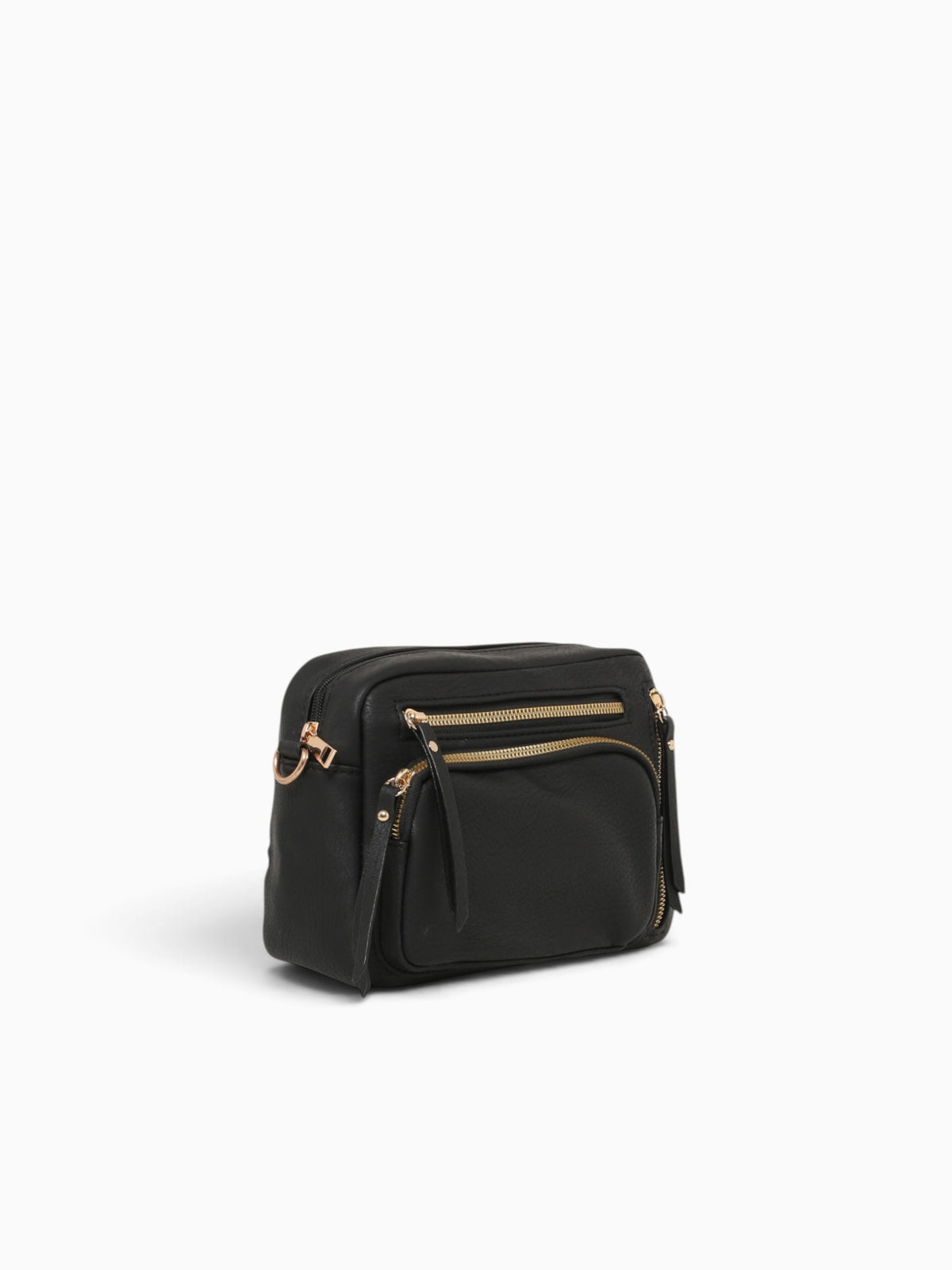 Multi Pocket Crossbody Black Black