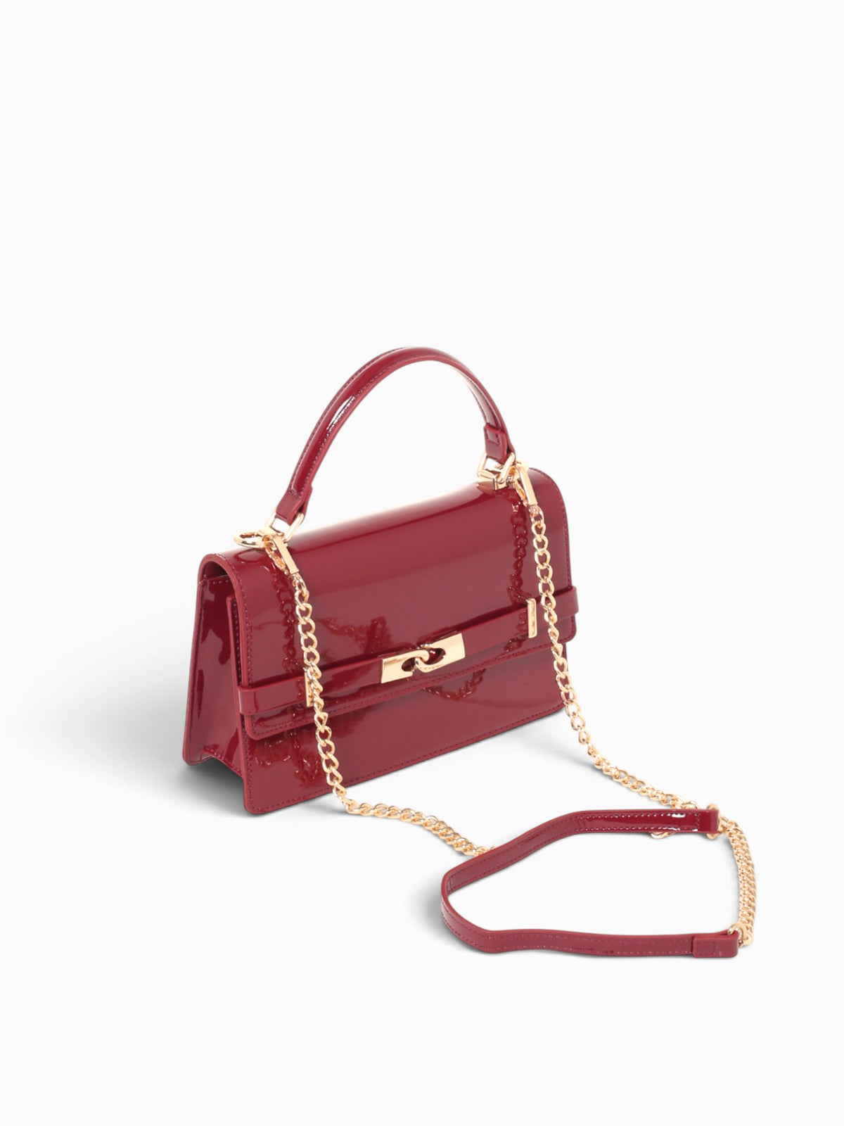 Fatima Top Handle Red Pat Red