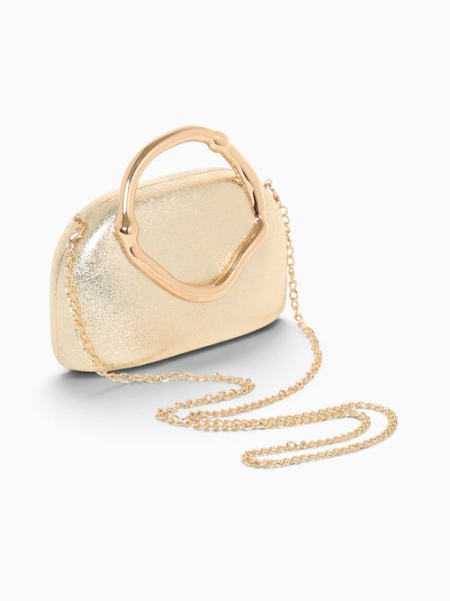 Ivelisse Box Bag Crinkled Gold Gold
