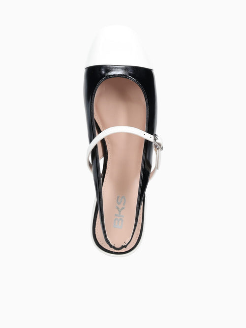 Grace White Black Patent White / 5 / M