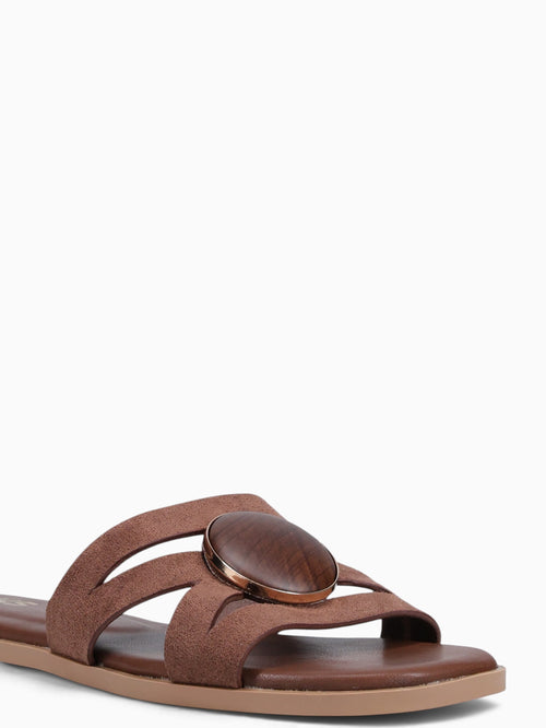 Freya Dark Brown Textile Dark Brown / 5 / M