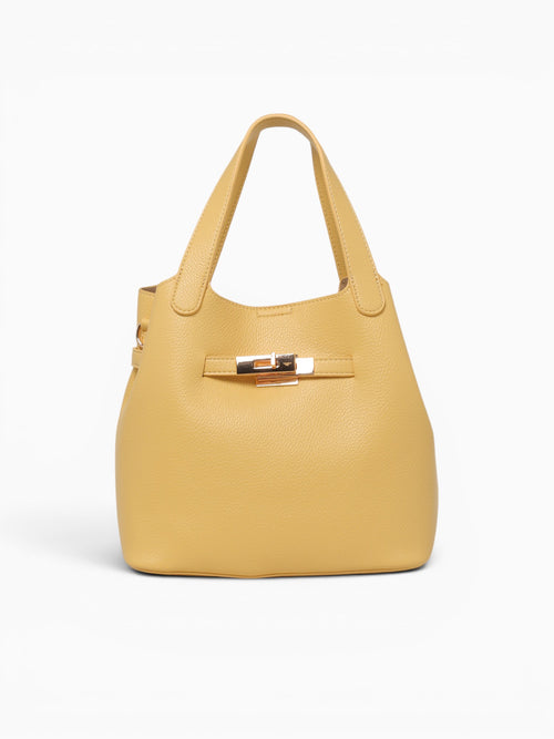 Amber Top Handle Bag Wt Light Yellow