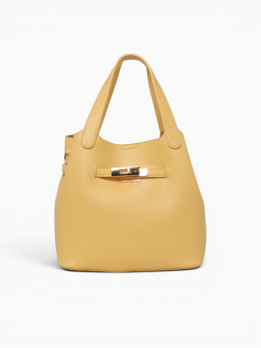 Amber Top Handle Bag Wt Light Yellow