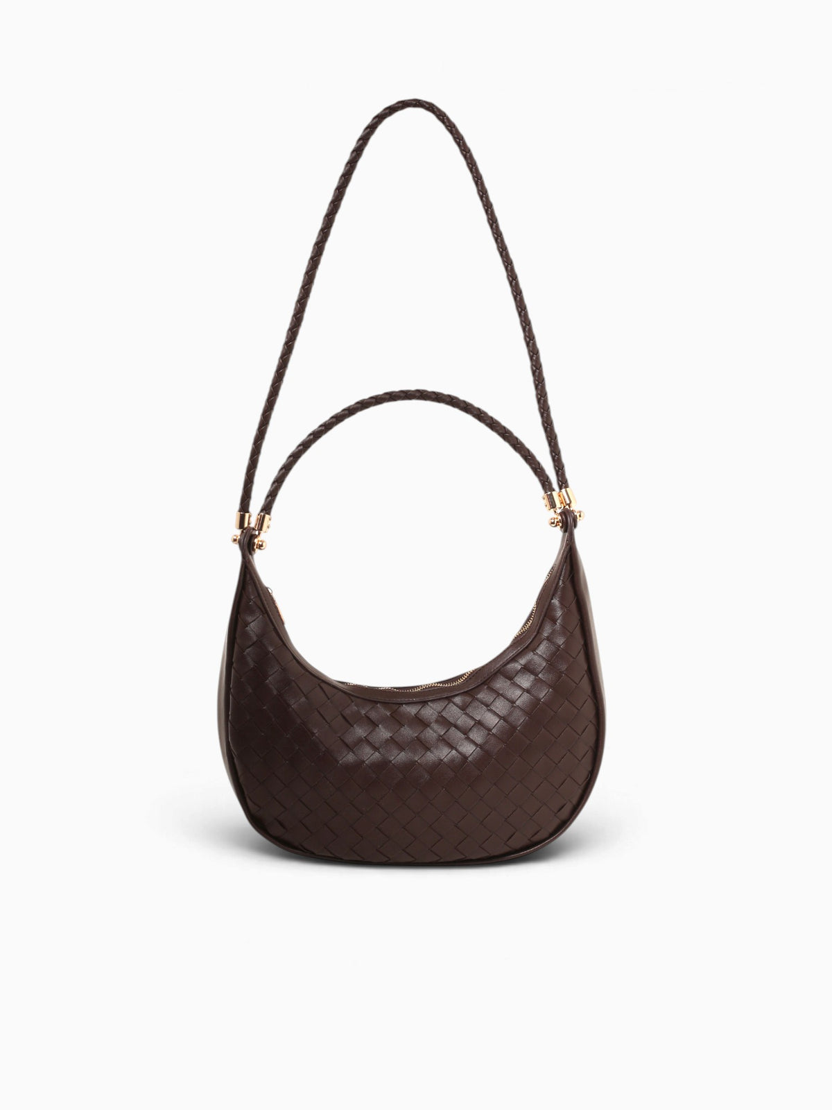 Meli Lg Shoulder Bag Chocolate Brown Dark Brown