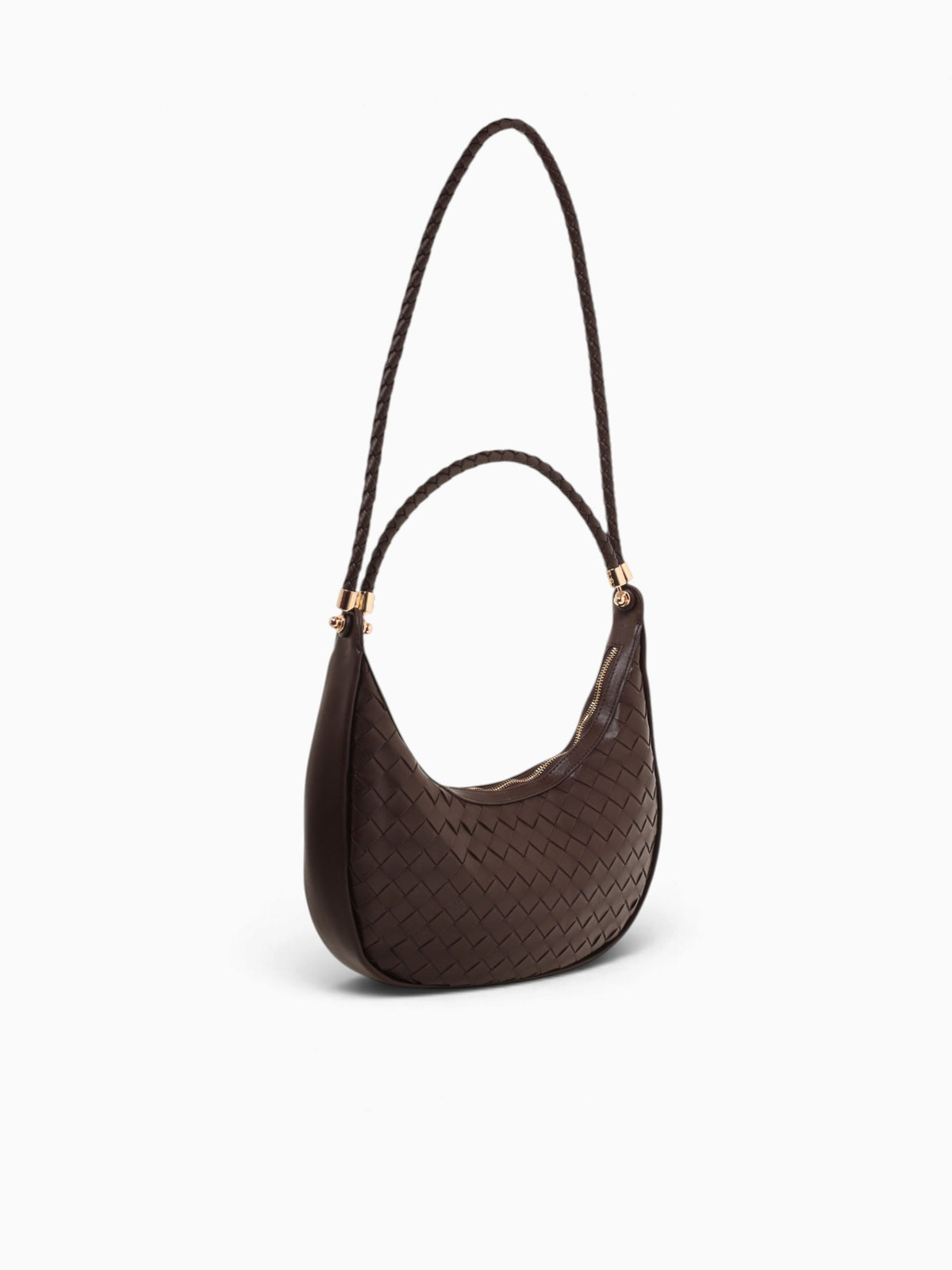 Meli Lg Shoulder Bag Chocolate Brown Dark Brown