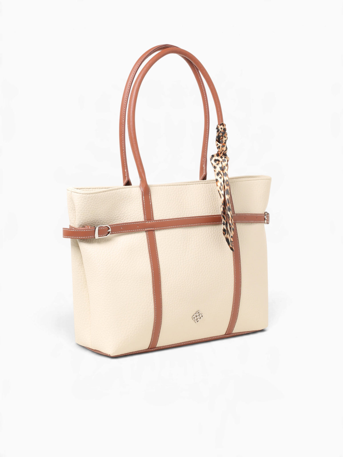 Jolene Tote Off White Tan Off White