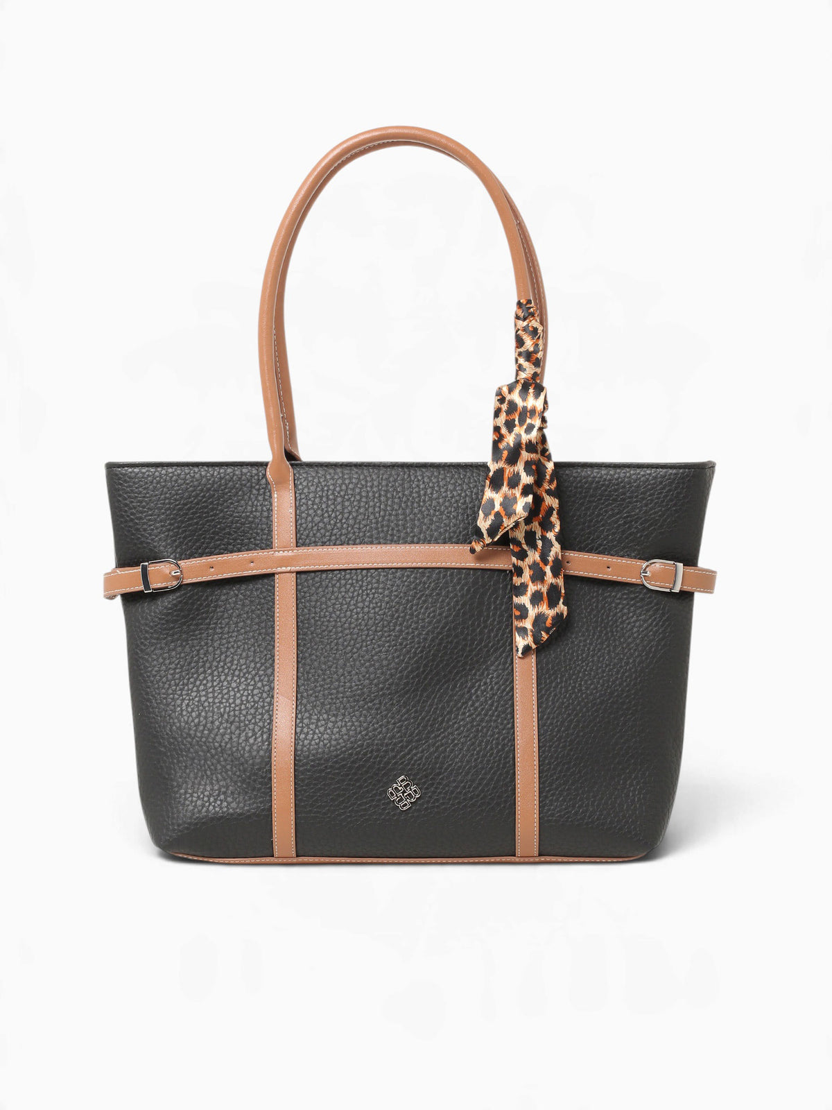 Jolene Tote Black Tan Off White