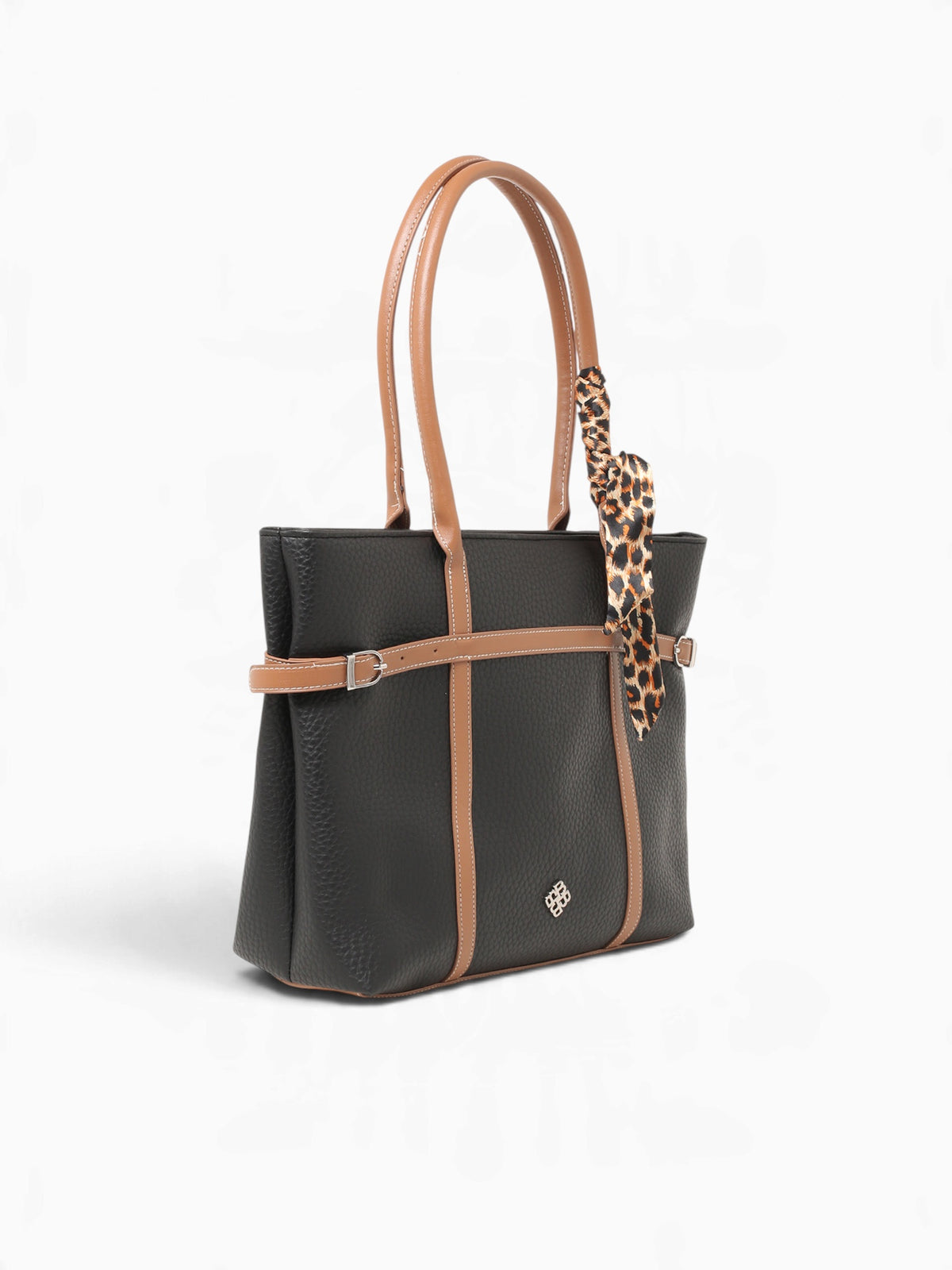 Jolene Tote Black Tan Off White