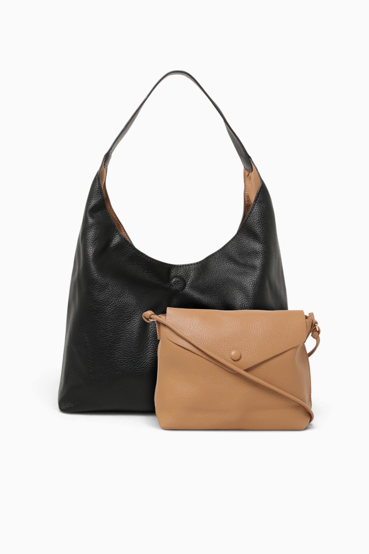 Danah Rev Shoulder Bag Black Camel Black