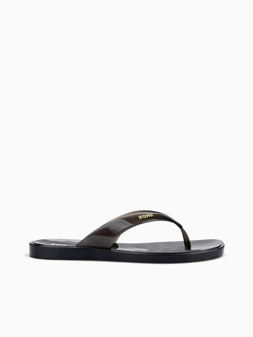 Jelly Thong Ad Clear Black Black / 5 / M